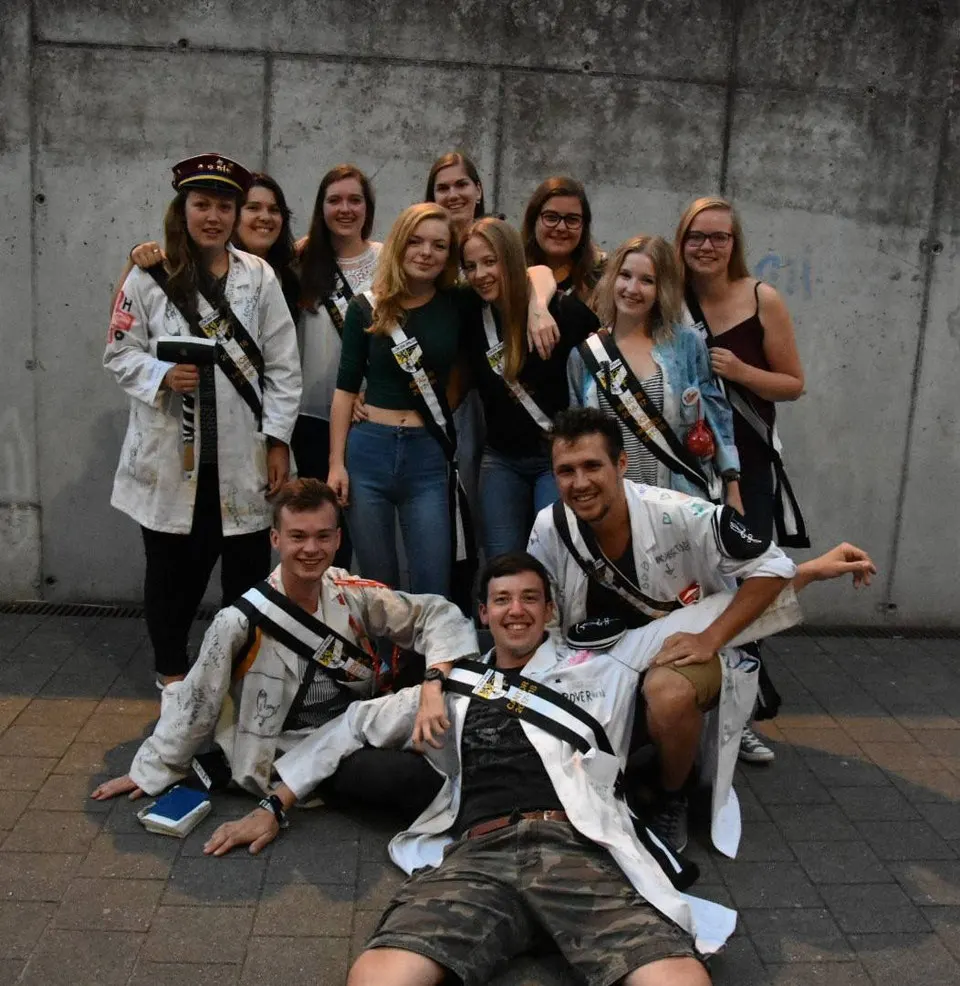 Groepsfoto van het praesidium 2017-'18